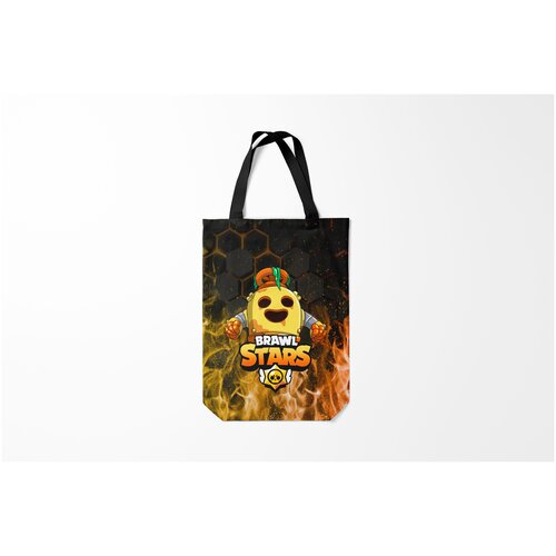 фото Сумка-шоппер / 31х42 см / геймерам / brawl stars robot spike burnettie