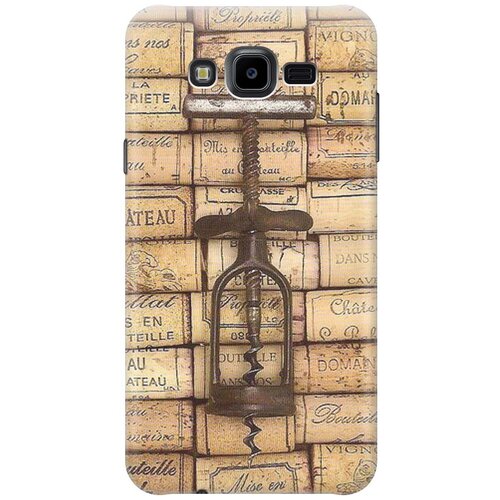 фото Re:pa накладка transparent для samsung galaxy j7 neo с принтом "штопор и вино"