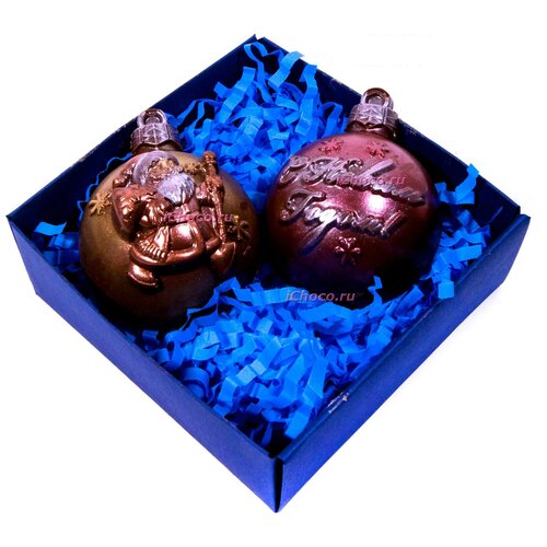 фото Шоколадная фигурка из бельгийского шоколада "шарики новогодние № 1 ichoco.ru