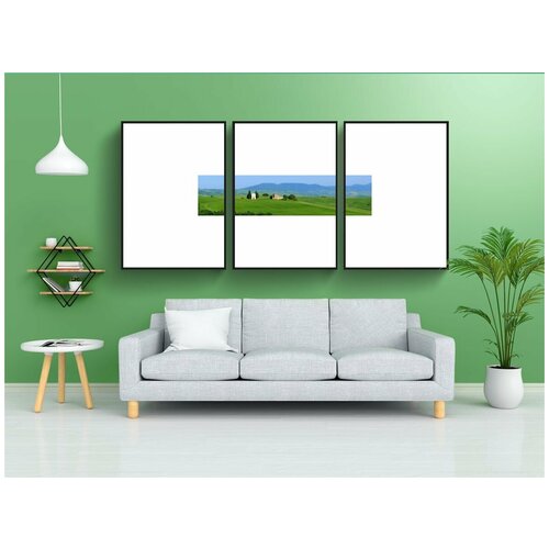 фото Набор модулных постеров для интерьера "vitaleta, тоскана, пейзаж" 60x90 см. в тубусе, без рамки lotsprints