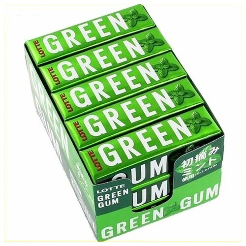 Жев.резинка LOTTE GREEN GUM 31 гр В упаковке 15 шт.