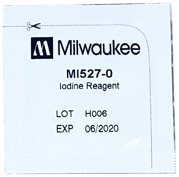 Milwaukee MI527 йод 25 пакетиков (порошковый реагент для фотометра MW13)