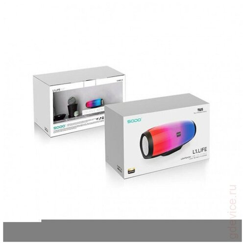 Беспроводная колонка SODO L1 LIFE Bluetooth AUX 2000 мАч 6Вт2 красный FMTFUSBNFC 304900₽