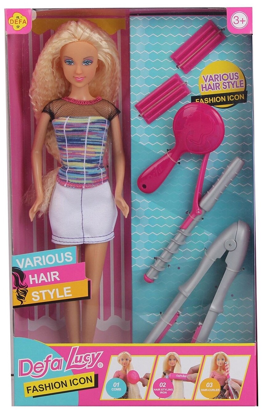 Кукла DEFA Lucy "Стилист по причёскам" (29 см, аксесс.)