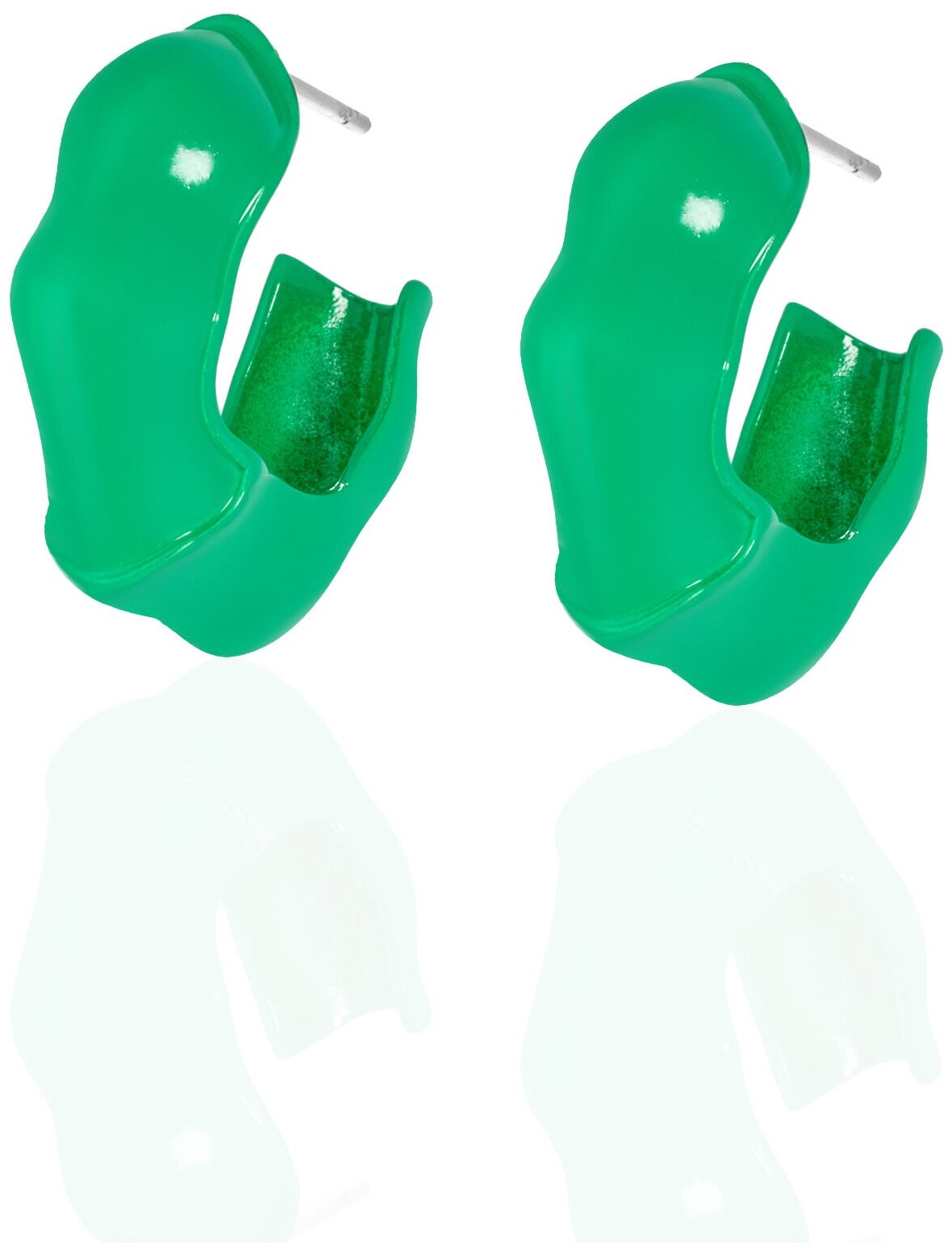 Зеленые серьги 