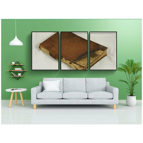 фото Набор модулных постеров для интерьера "испорченная книга, уничтожен, сгорел" 60x90 см. в тубусе, без рамки lotsprints