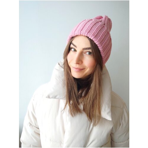 фото Шапка тыковка вязаная silk heart