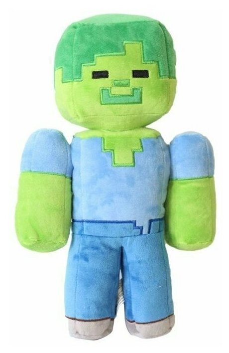 Мягкая игрушка Jazwares Minecraft Zombie, 20 см, зеленый