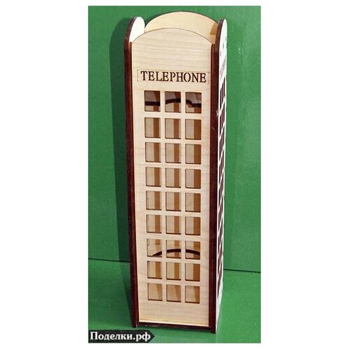 Коробка для вина 0007214 Телефонная будка 40x11х11см, цена за 1 шт.