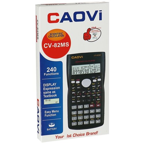 Калькулятор инженерный 10-разрядный Caovi CV-82MS двухстрочный (1 шт.) калькулятор инженерный 10 разрядный caovi cv 82ms двухстрочный