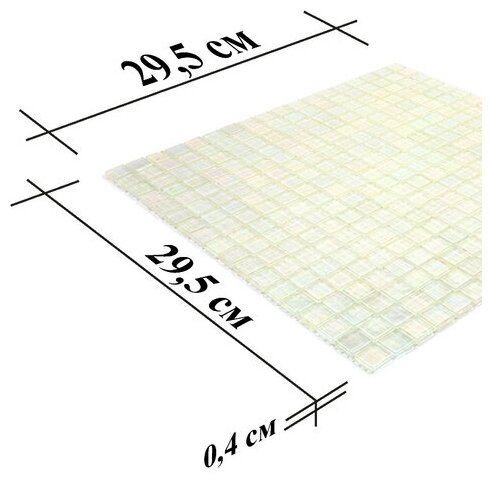 Мозаика одноцветная чип 15 стекло Alma NB-WH111 белый квадрат глянцевый перламутр - фотография № 18