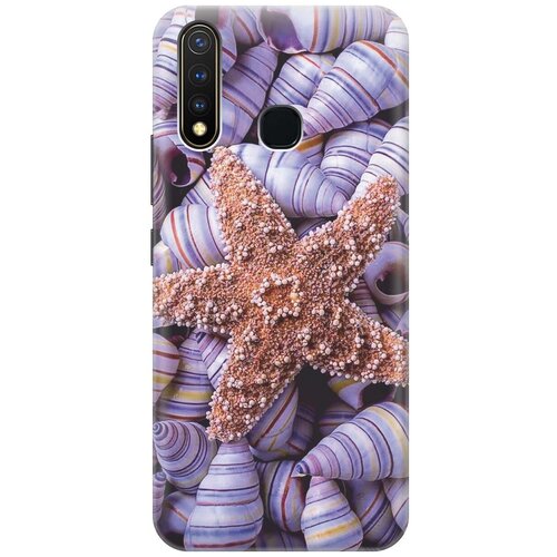 фото Re:pa накладка transparent для vivo y19 с принтом "сиреневые ракушки"