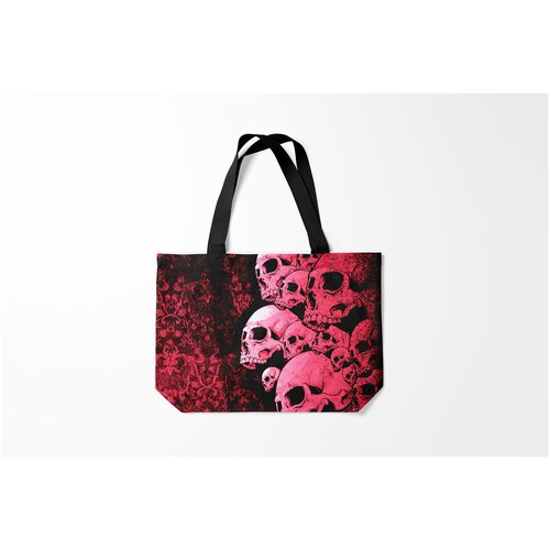 фото Сумка-шоппер / 46х35 см / популярные иллюстрации / черепа burnettie