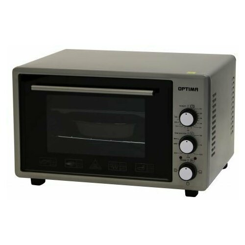 Духовка электрическая OPTIMA OF-36G 36л таймер лампа противень 2шт решетка ярко-серый 1300Вт 789000₽