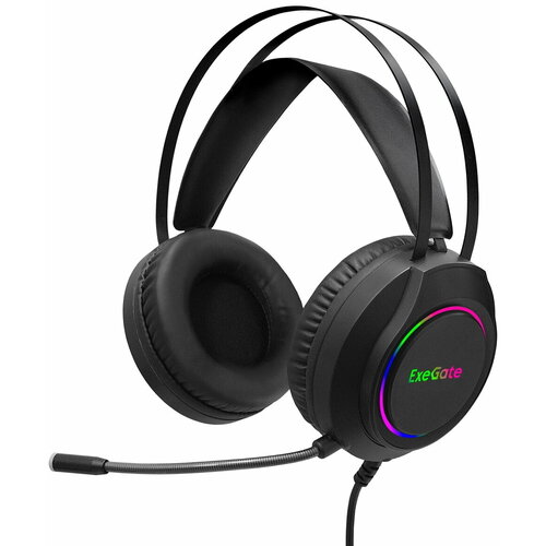 Игровая гарнитура ExeGate Cosmos HS-702GL объемный звук 71 длина кабеля 25м RGB подсветка USB интерфейс Color Box 1676₽