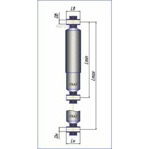 PAAZ 59115P 59115P_амортизатор подвески! \ RVI PREMIUM DXI/MAGNUM DXI