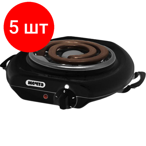 Комплект 5 штук Плита настольная электрическая Мечта 112Т 1 конф ТЭН-конфорка черная 1879100₽