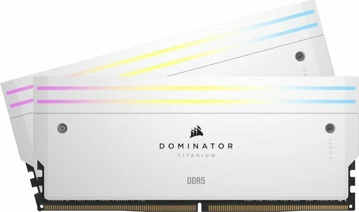 Оперативная память Corsair DOMINATOR TITANIUM RGB 32 ГБ (2x16 ГБ) DDR5 6000 МГц, белый 2x16 ГБ (CMP32GX5M2B6000C30W)