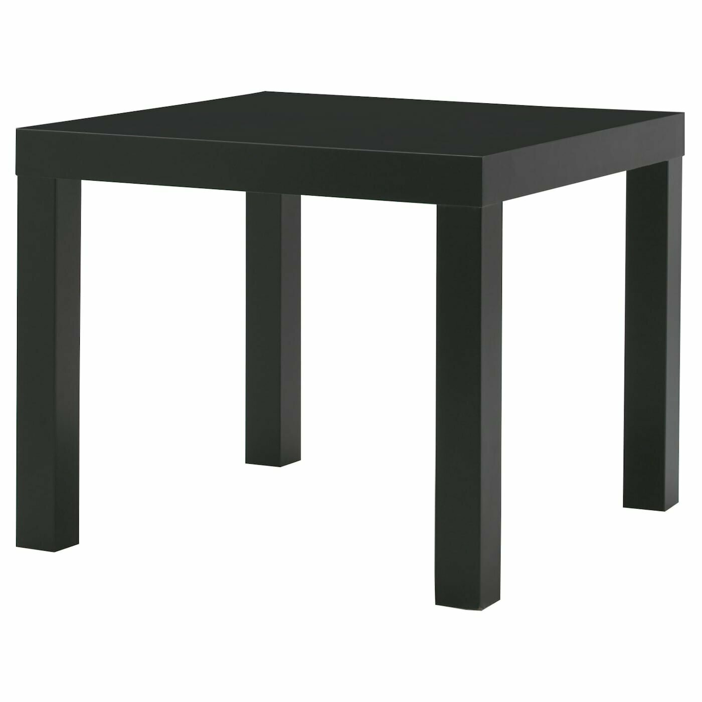 Придиванный столик икеа ЛАКК (IKEA LAKK), 55x55 см, черный