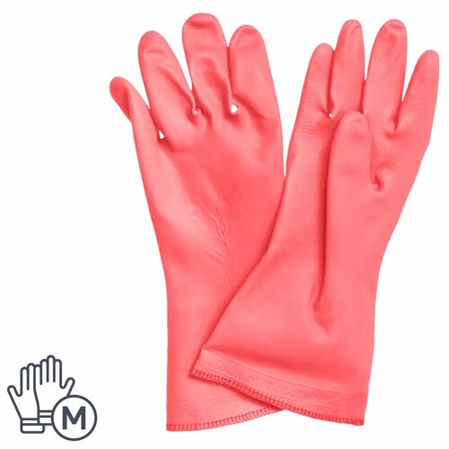 Перчатки латексные с хлопковым напылением Хозяюшка Мила размер M 405₽