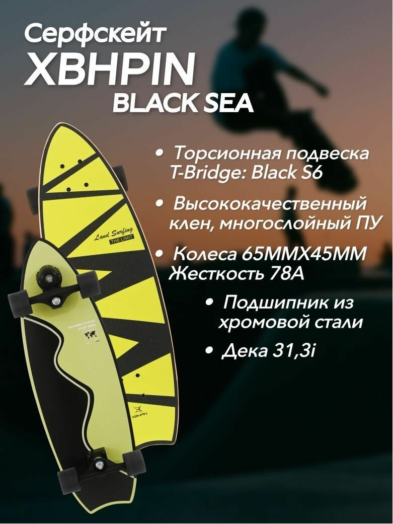 23 Скейтборд XBHPIN BLACK SEA Terror - фото №1