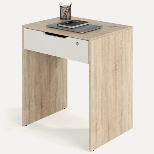 Изображение товара Стол письменный Милана-23 Дуб Сонома - Белый