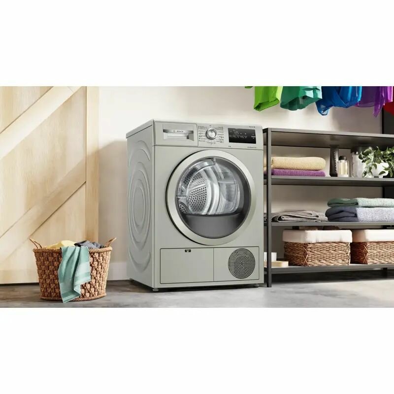 Сушильная машина BOSCH WTN86202ME Serie 4, серебристая