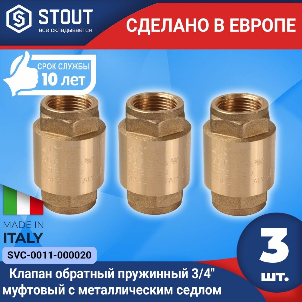 Клапан обратный Stout 3/4" - фото №14