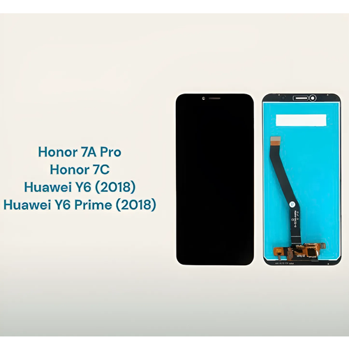 защитное стекло плоское для смартфона мобильного телефона huawei y6 2018 y6 prime 2018 honor 7a pro honor 7c Дисплейный модуль для Huawei Honor 7A Pro/Honor 7C/Y6 2018/ Y6 Prime 2018 черный