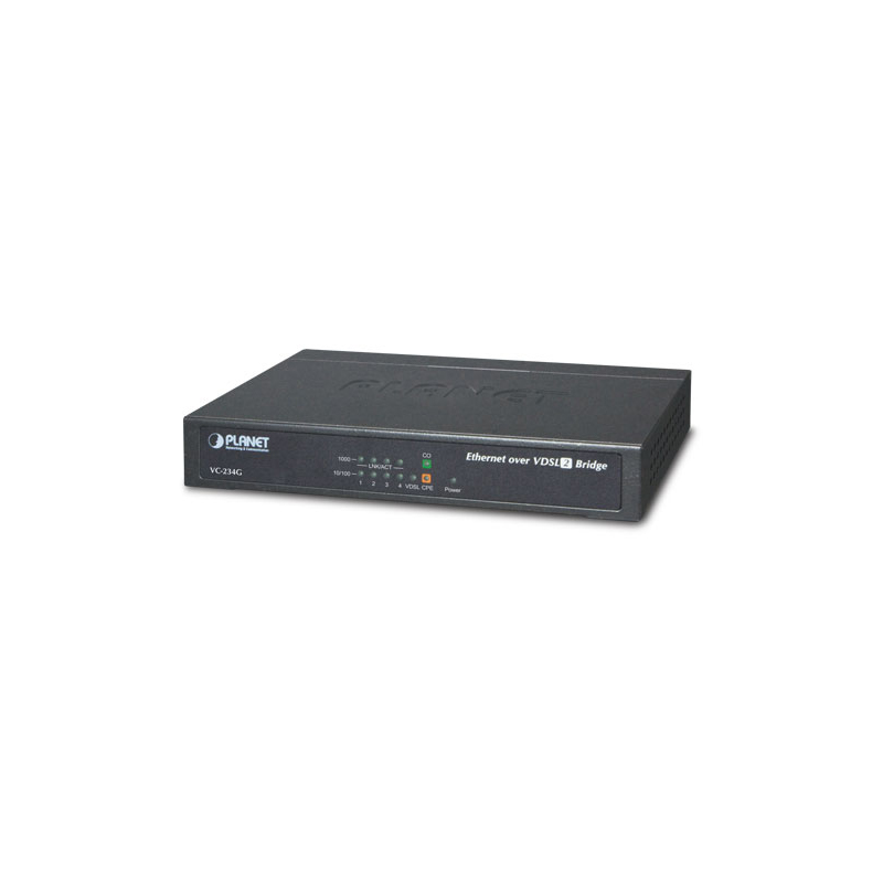 VC-234G конвертер Ethernet в VDSL2, внешний БП/ 4-Port 10/100/1000T Ethernet to VDSL2 Bridge - 30a profile w/ G.vector