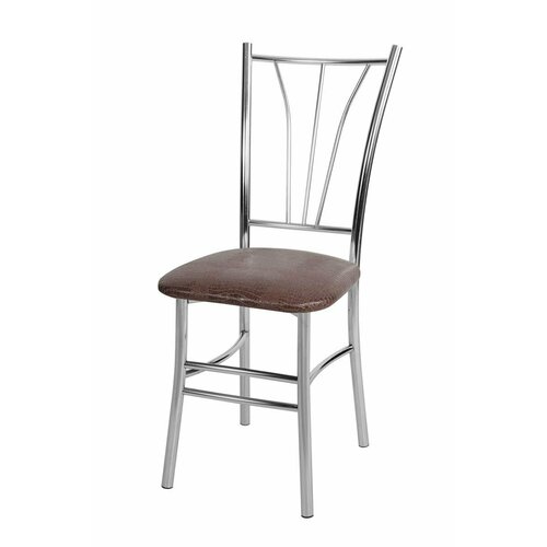 Стул трилогия на металлическом каркасе сиденье кожзам коричневый профторг