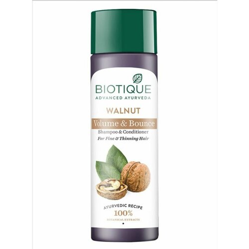 Шампунь для волос объем и упругость с грецким орехом 120 мл 343₽