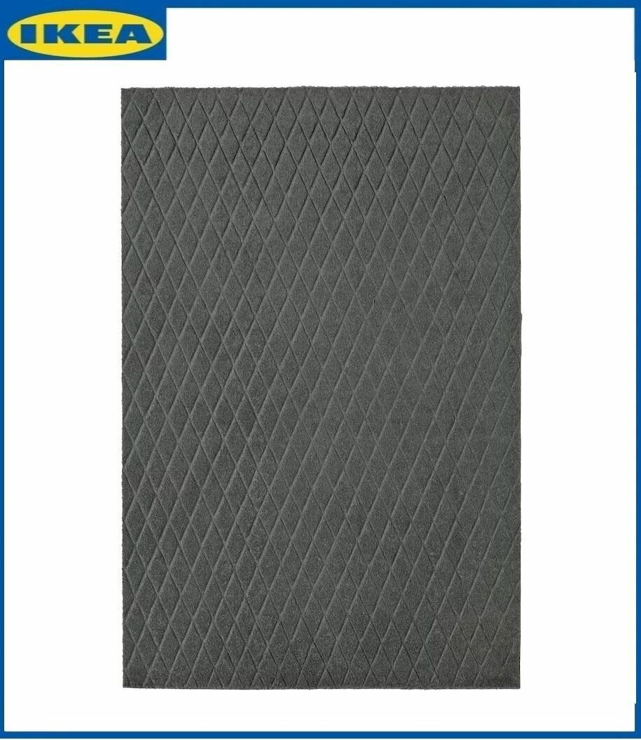 Придверный коврик IKEA остерильд, темно-серый, 0.9 х 0.6 м. 1 ШТ. Икеа OSTERILD
