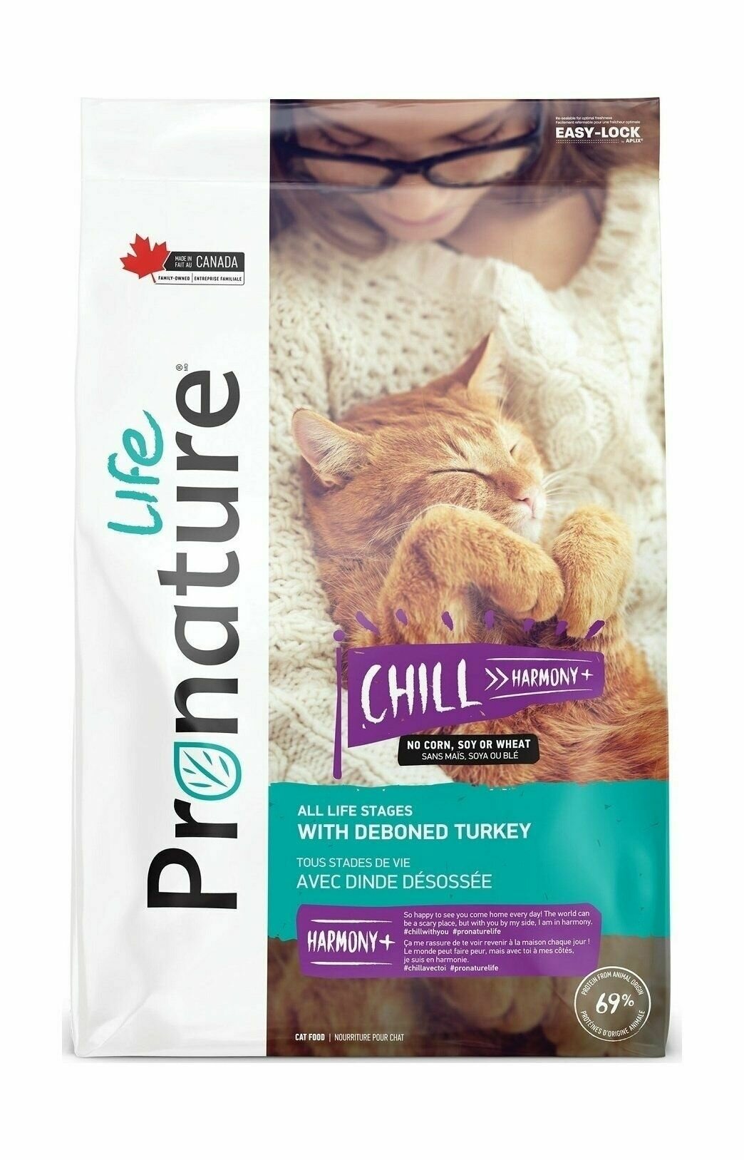 Pronature Life - Сухой корм для котят и кошек всех возрастов, с мясом индейки (2,270кг)