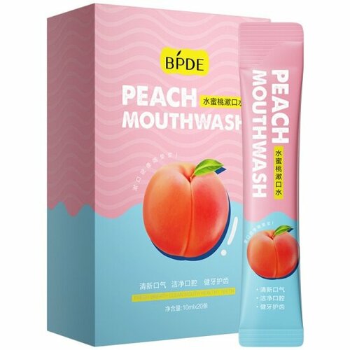 Ополаскиватель для полости рта Bpde со вкусом персика, 10 мл х 20 шт