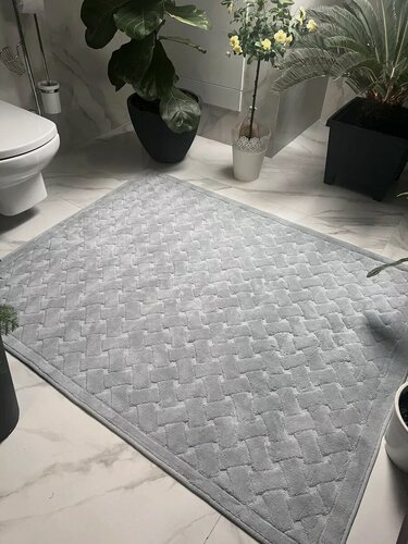 Изображение товара Коврик Natali's Carpets на пол для ванной и туалета хлопковый 120х150 см Турция