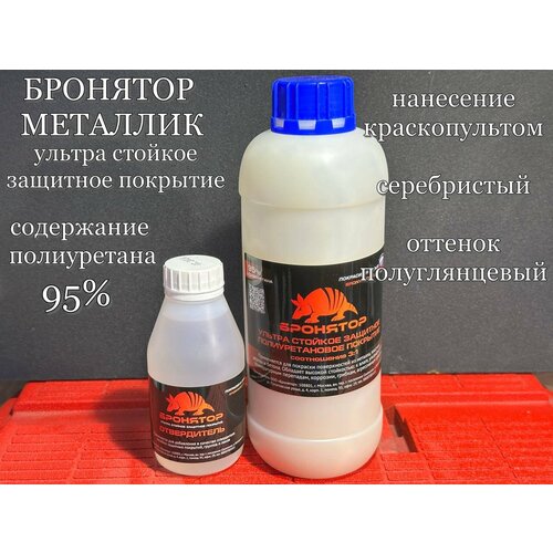 Защитное покрытие для авто Бронятор, серебристый металлик