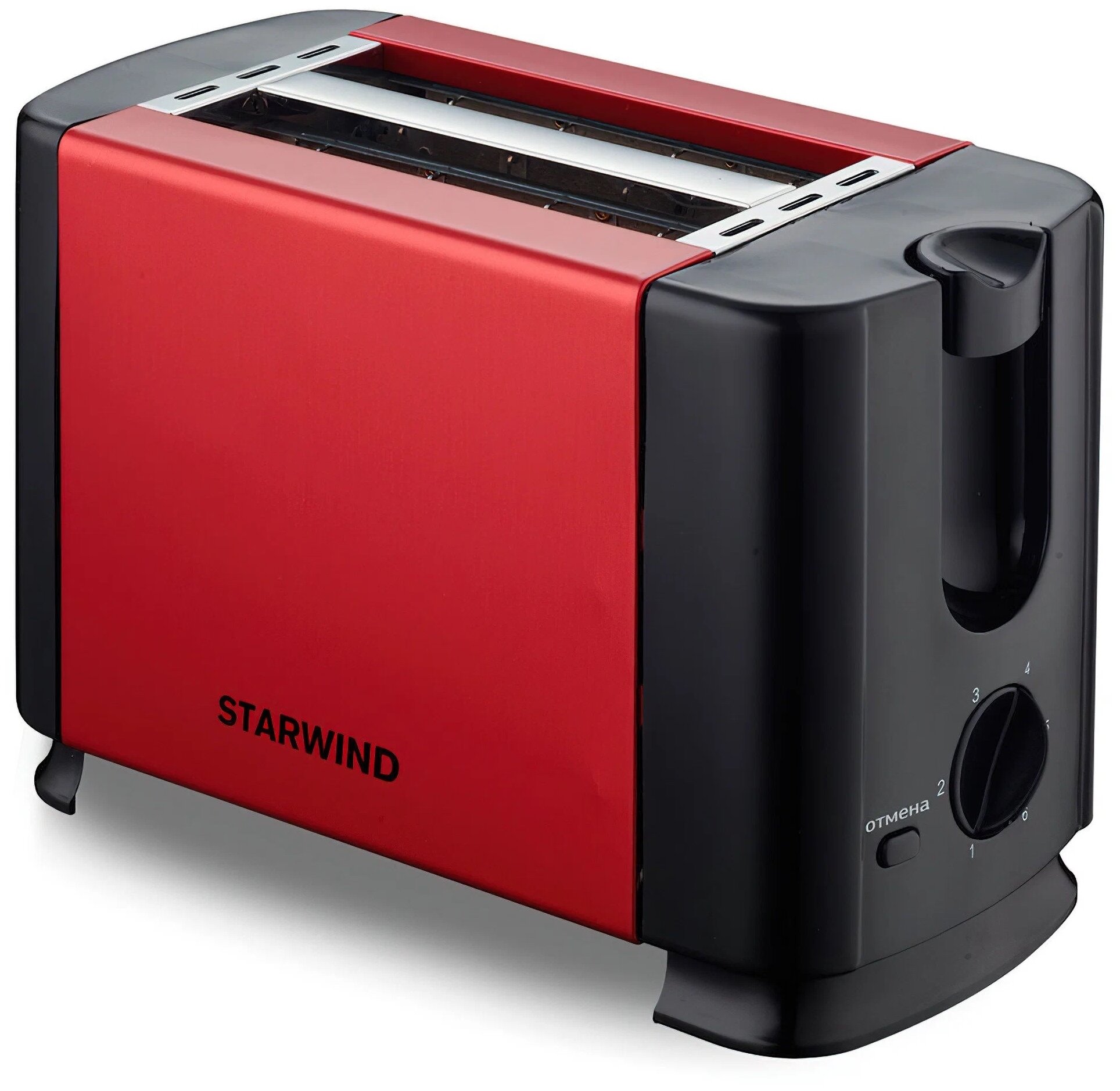 Тостер Starwind ST1102 700Вт красный черный