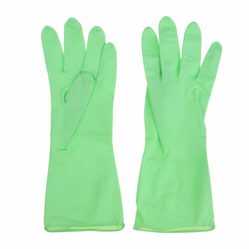 Перчатки нитриловые VETTA хозяйственные размер L зеленые 280₽