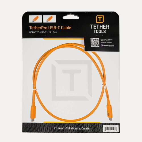 Изображение товара Кабель Tether Tools TetherPro USB-C to USB-C 1m Orange [CUC03-ORG]