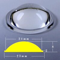 Плоско-выпуклые акриловые линзы Ivzosheng для фонарика 20-66 мм, 20mm