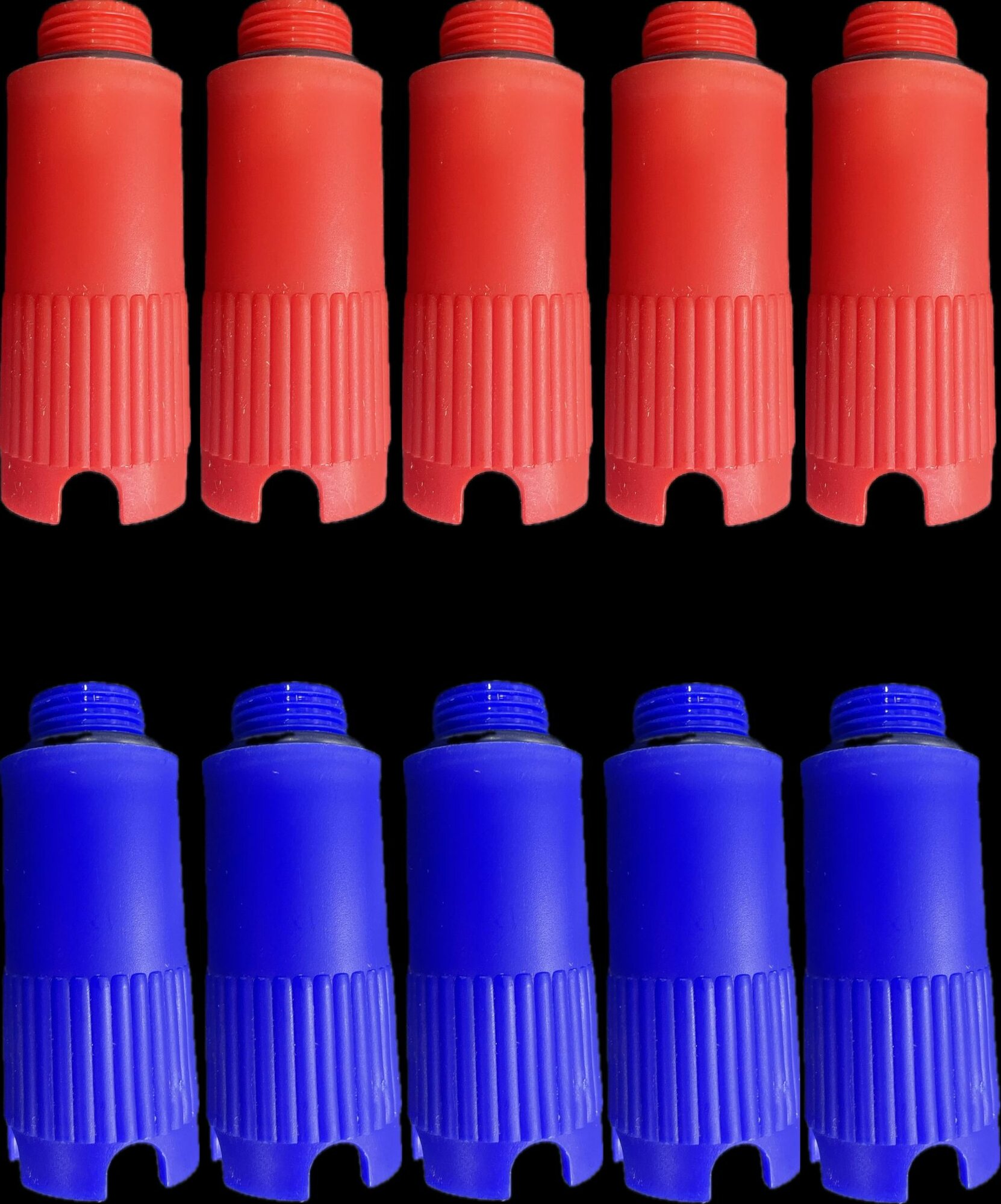 Тестовая заглушка FV-PLAST для водорозеток 1/2 с уплотнительным кольцом 50шт (красные - 25шт, синие - 25шт)