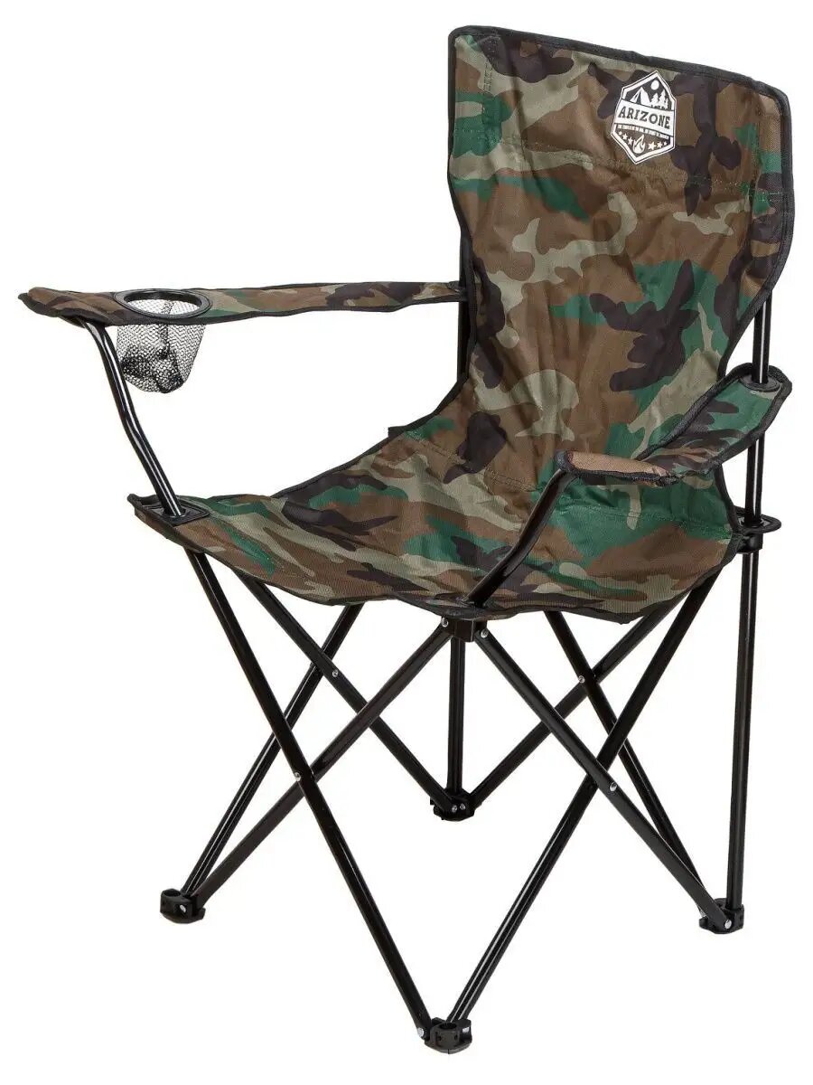 Кресло складное туристическое ARIZONE Coyote с держателем для бутылок, хаки (42-909400)