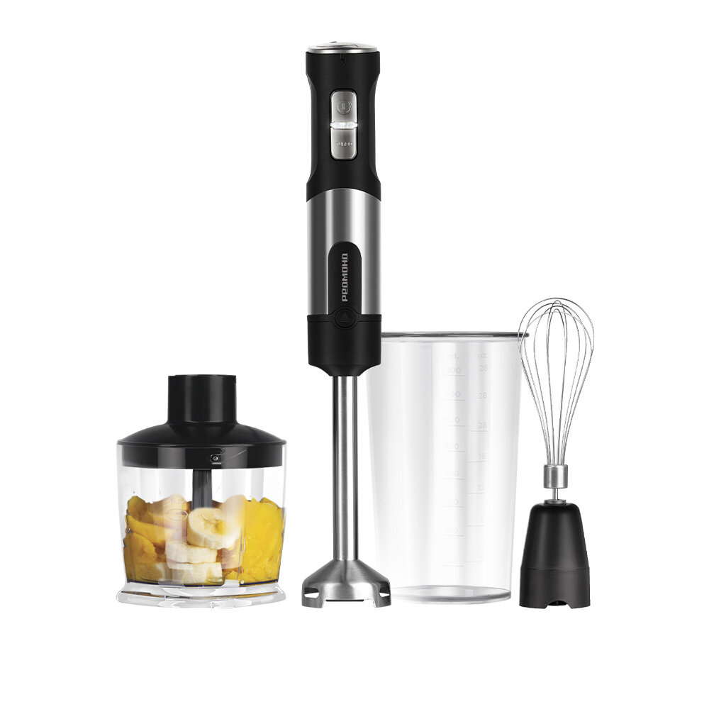 Блендер погружной редмонд RHB-2902 венчик измельчитель турбо режим регулировка скорости защита двигателя 1500 Вт