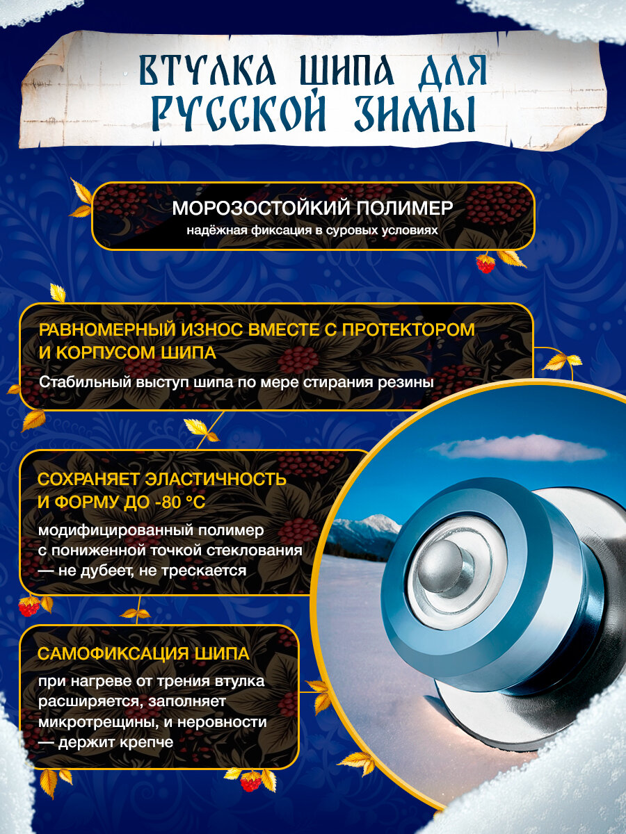 Шипы ремонтные 8 мм 100шт, Ремшип 12-8-2ТР — фото 1
