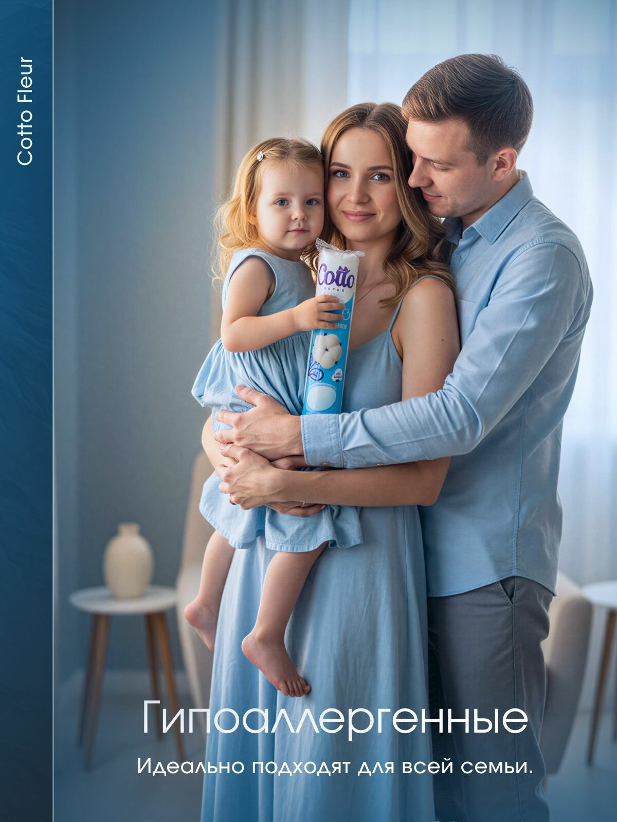 Ватные диски для лица 3 уп по 120 шт Cotto Fleur — фото 1