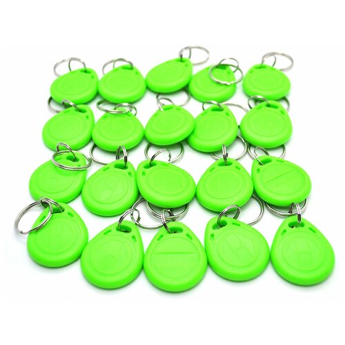 Набор не перезаписываемых брелоков ATIS RFID KEYFOB EM Green, формат EM-Marine с кольцом (20 шт.)