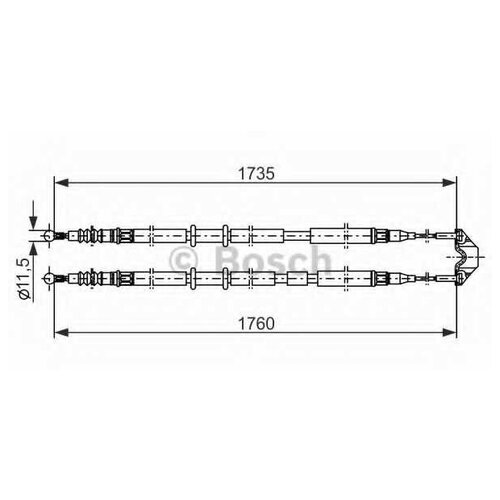 Bosch BOSCH Трос ручника BOSCH 1987477934