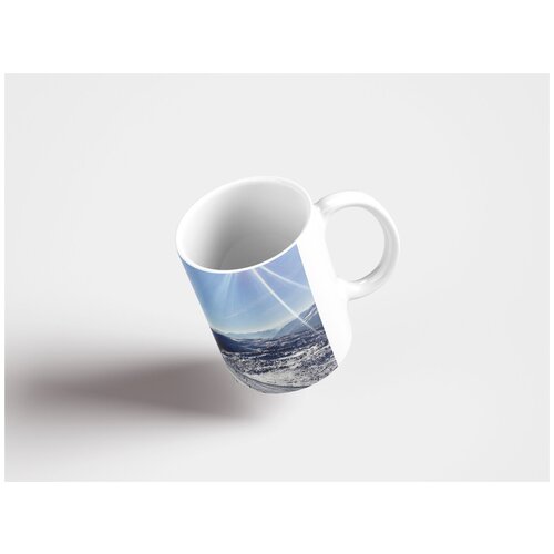 фото Кружка "снег, горные лыжи, белый" 320 мл lotsprints