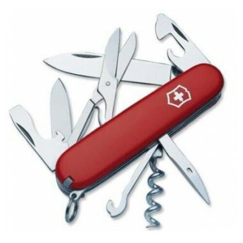 Нож Victorinox Climber, 91 мм, 14 функций, красный* нож многофункциональный victorinox climber полупрозрачный красный